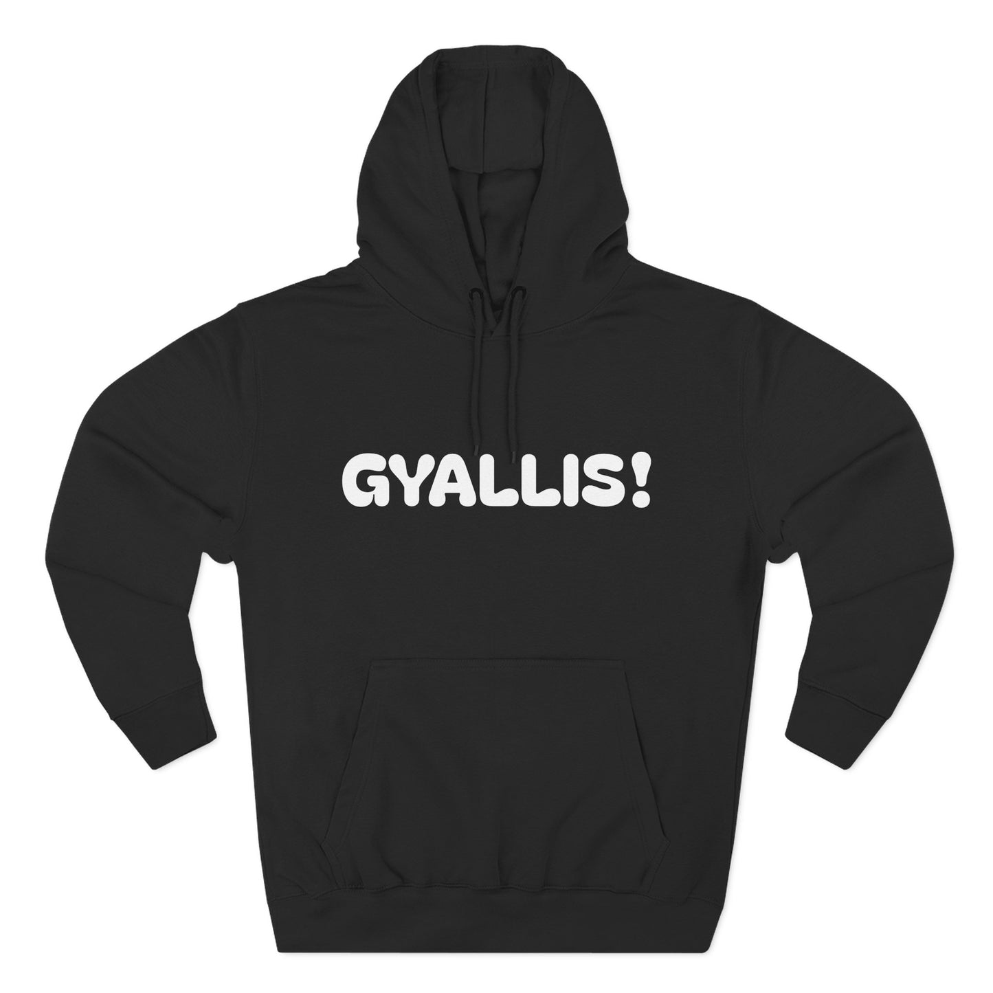 Playful Fleece Hoodie with Witty Text - Gyallis!