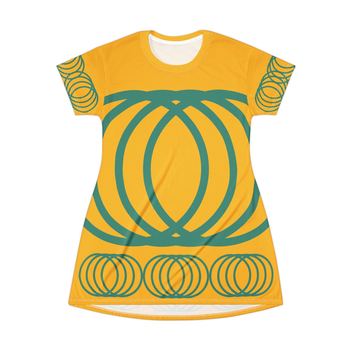 T-Shirt Dress Golden Bohemian