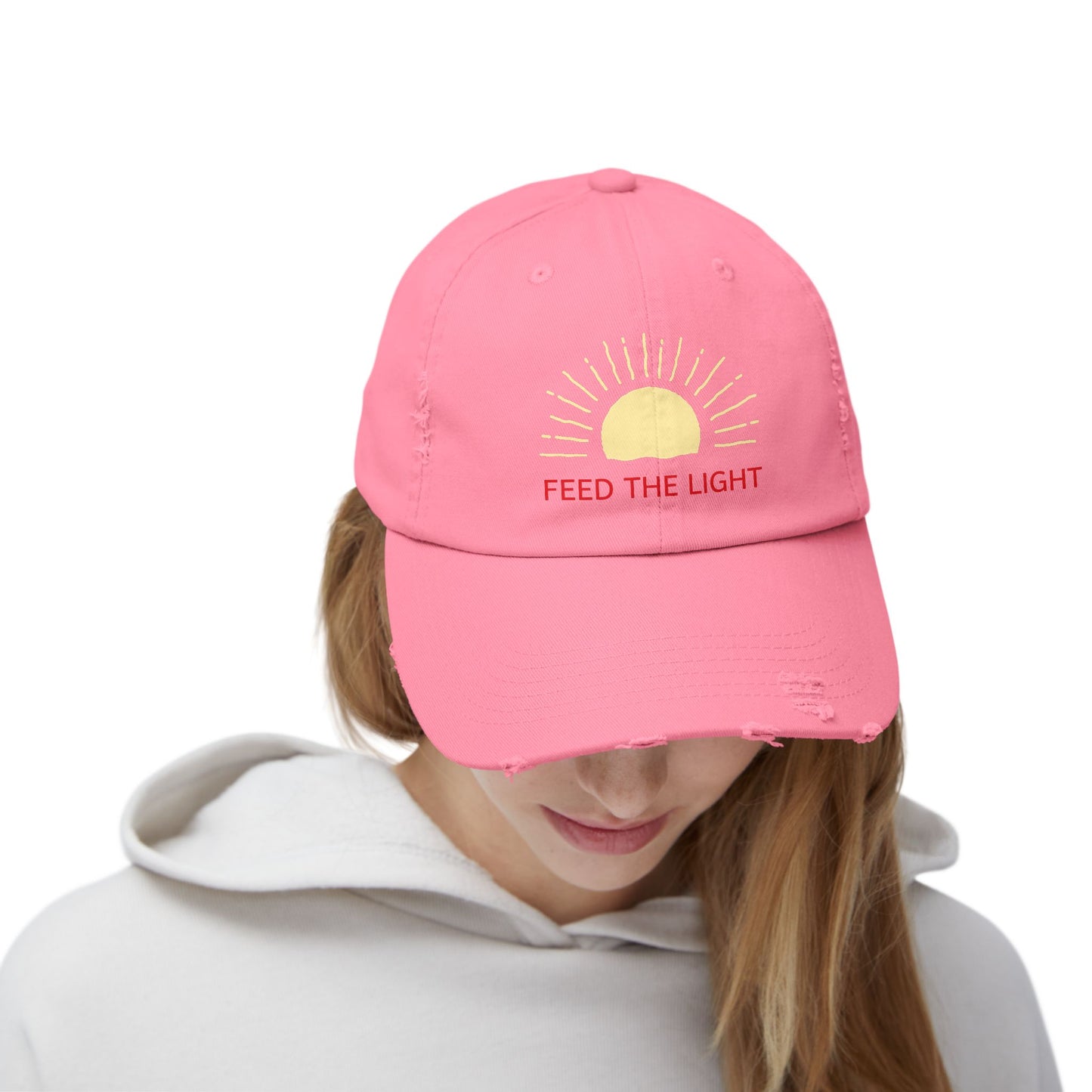 Feed The Light Unisex Distressed Cap