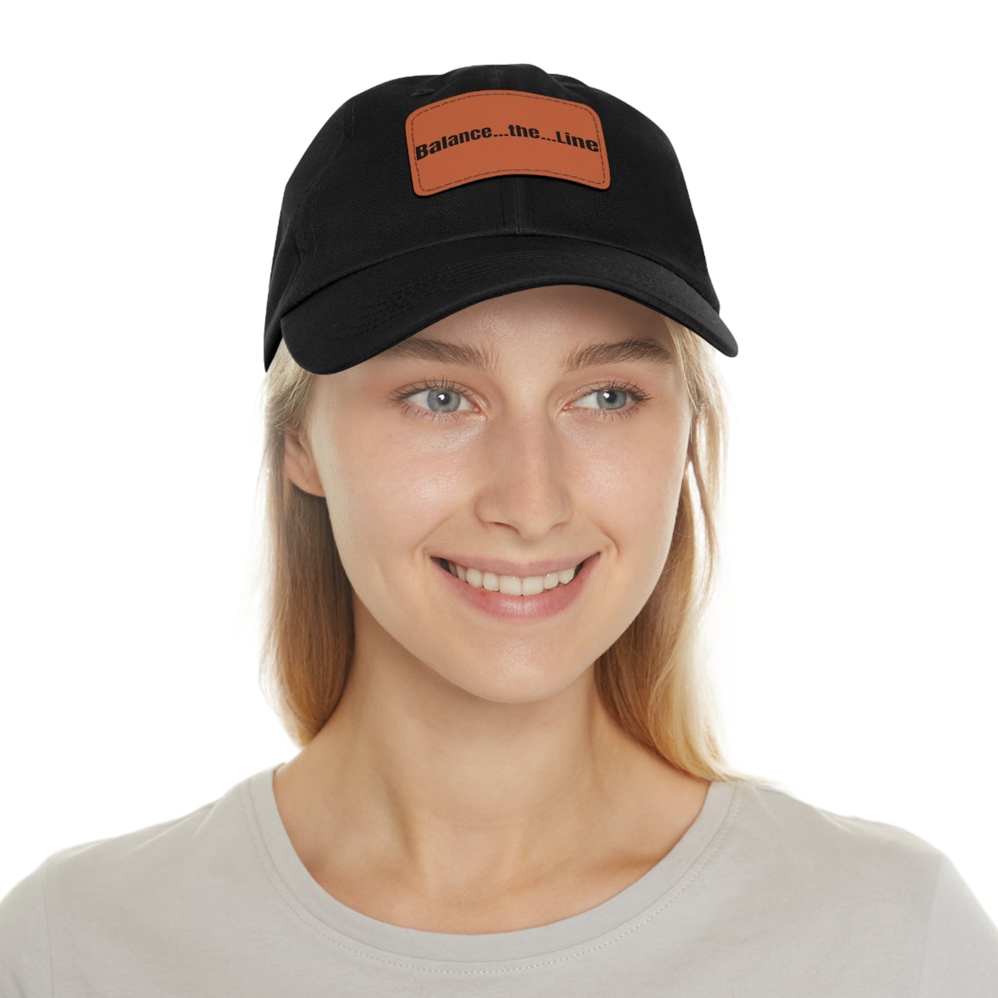 Balance the Line Dad Hat Leather Patch (RB)