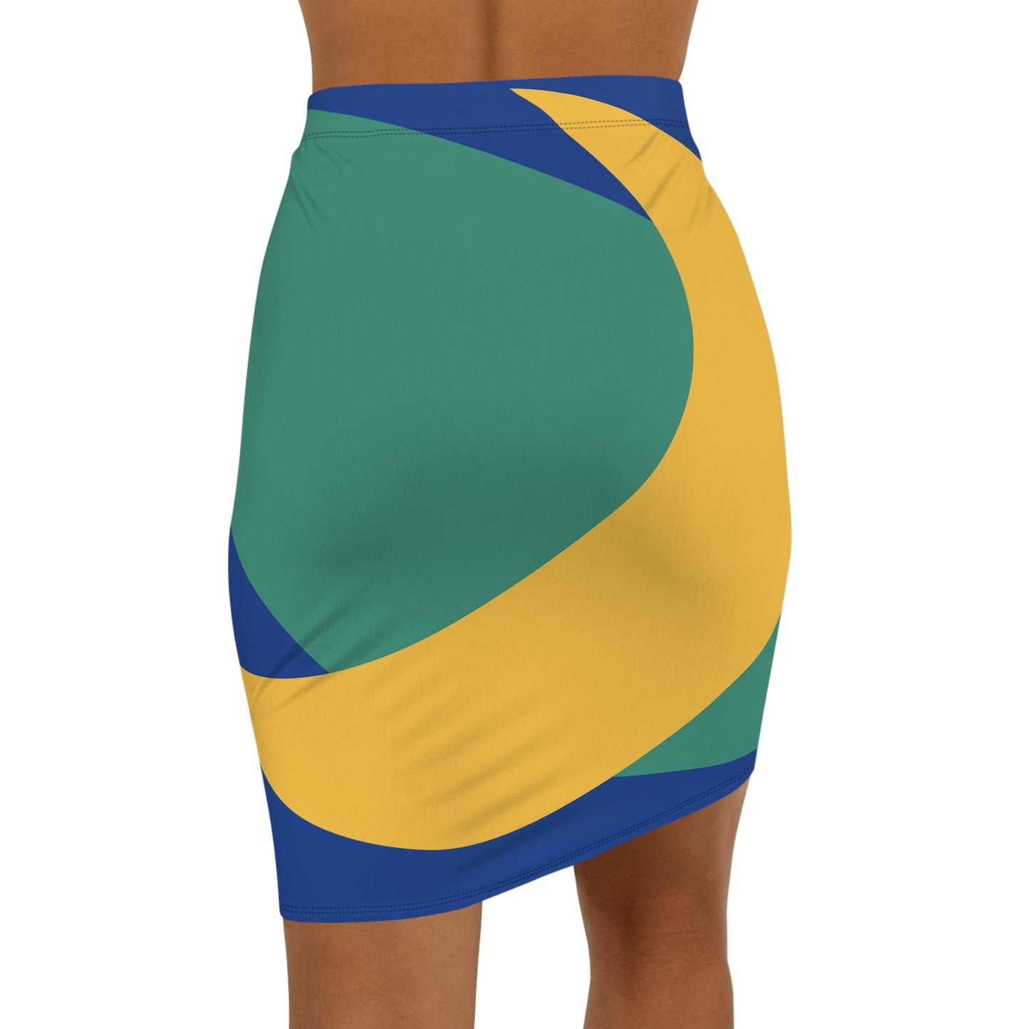 Colorful Mid-Waist Pencil Skirt B