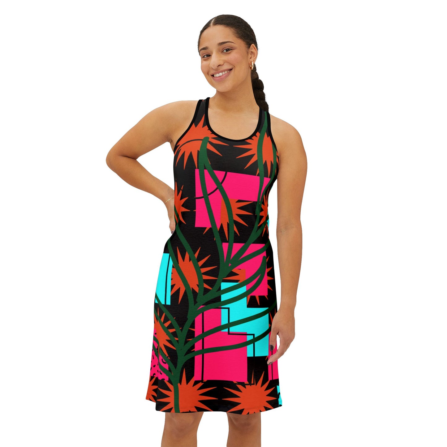 Tropical Print Racerback Dress B