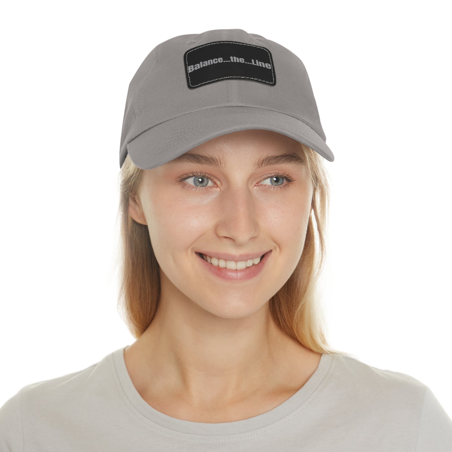 Balance the Line Dad Hat Leather Patch (RG)