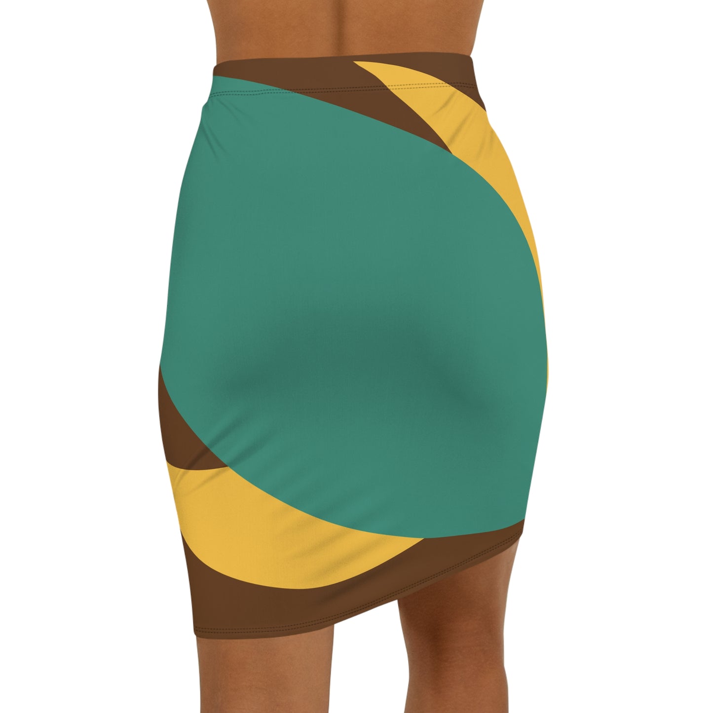 Colorful Mid-Waist Pencil Skirt Br