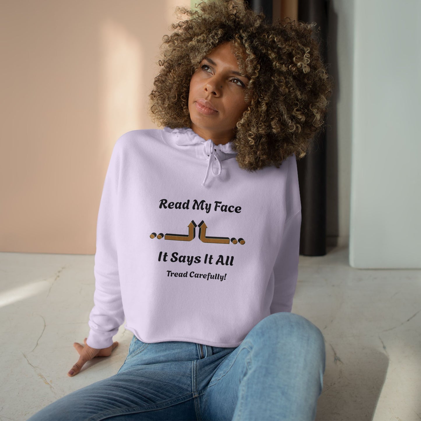 Read My Face Crop Hoodie
