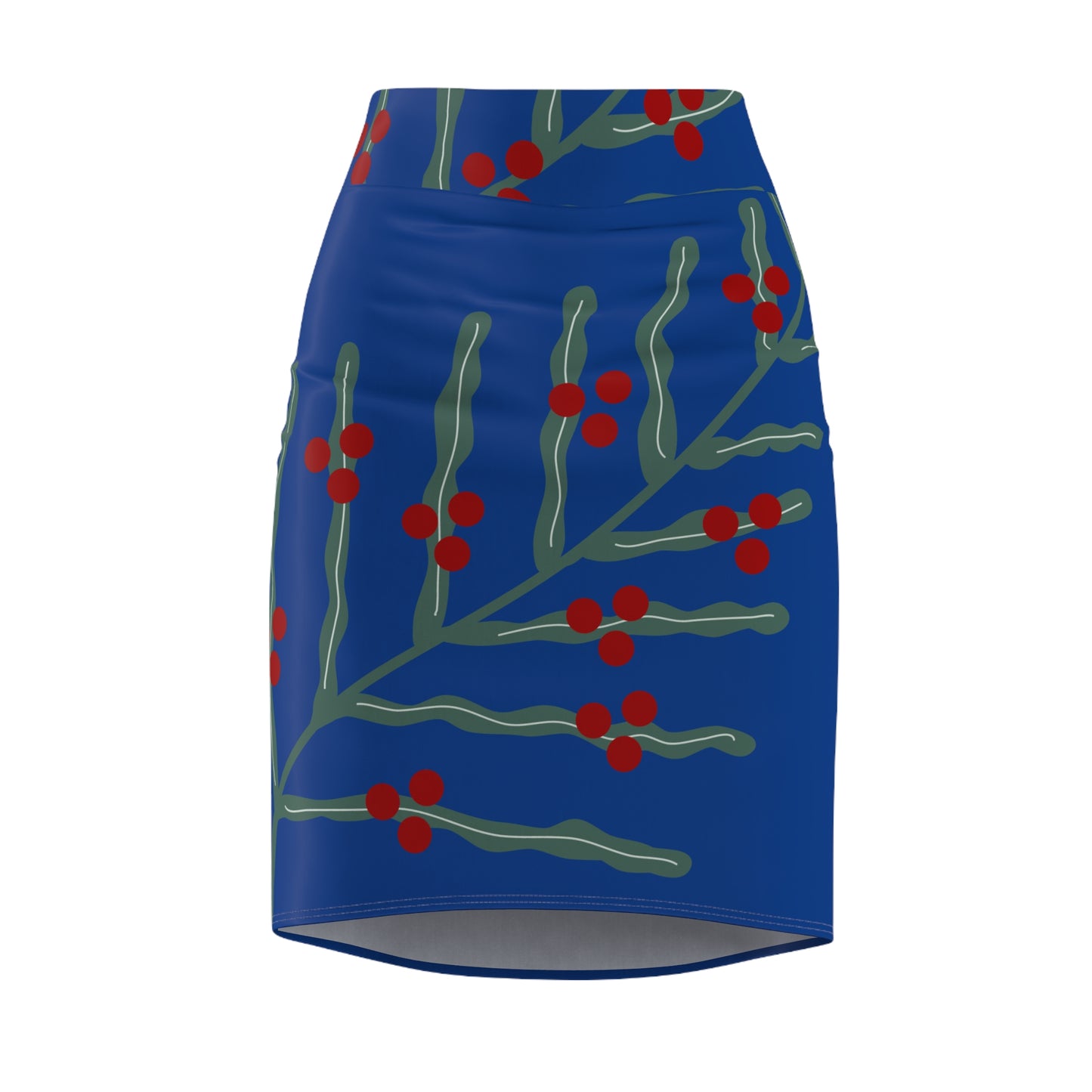 Festive Floral Women's Pencil Skirt BR