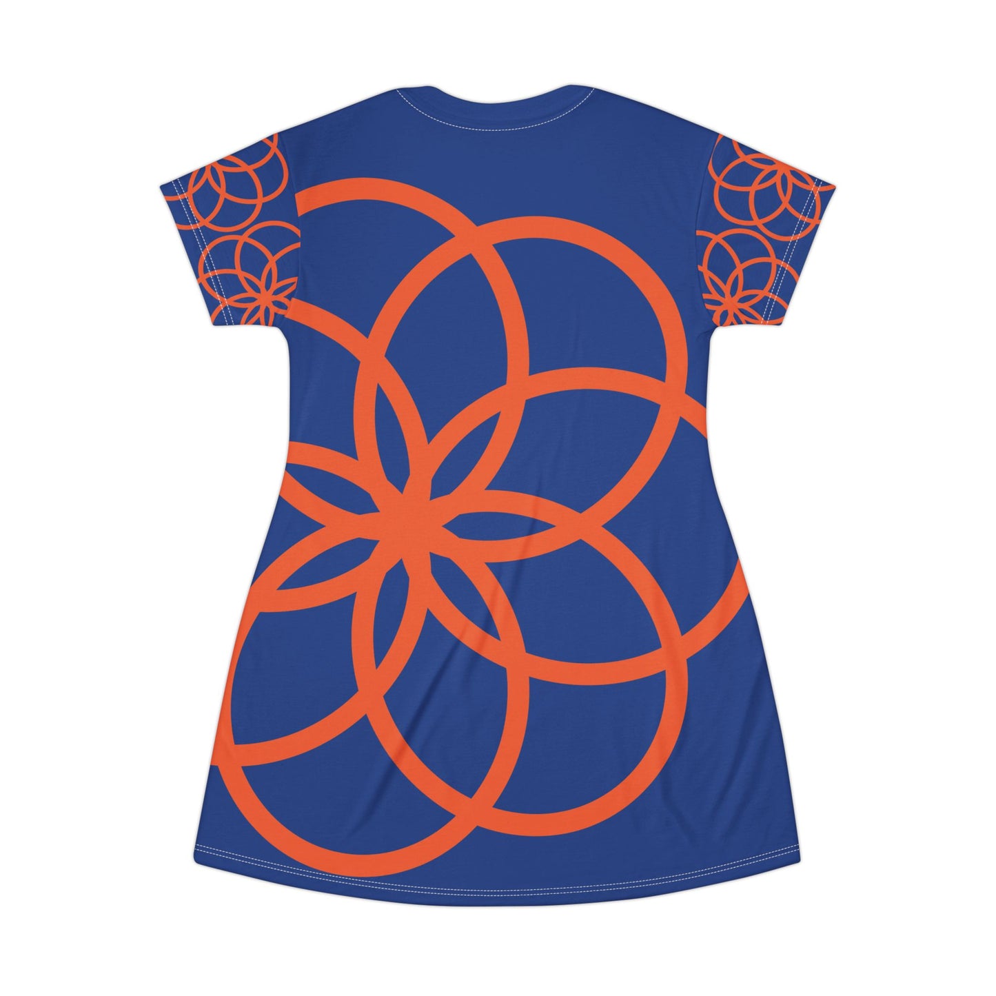 T-Shirt Dress Blue Vibrant Print