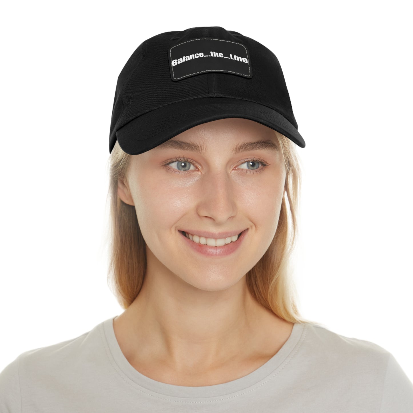 Balance the Line Dad Hat Leather Patch (RB)