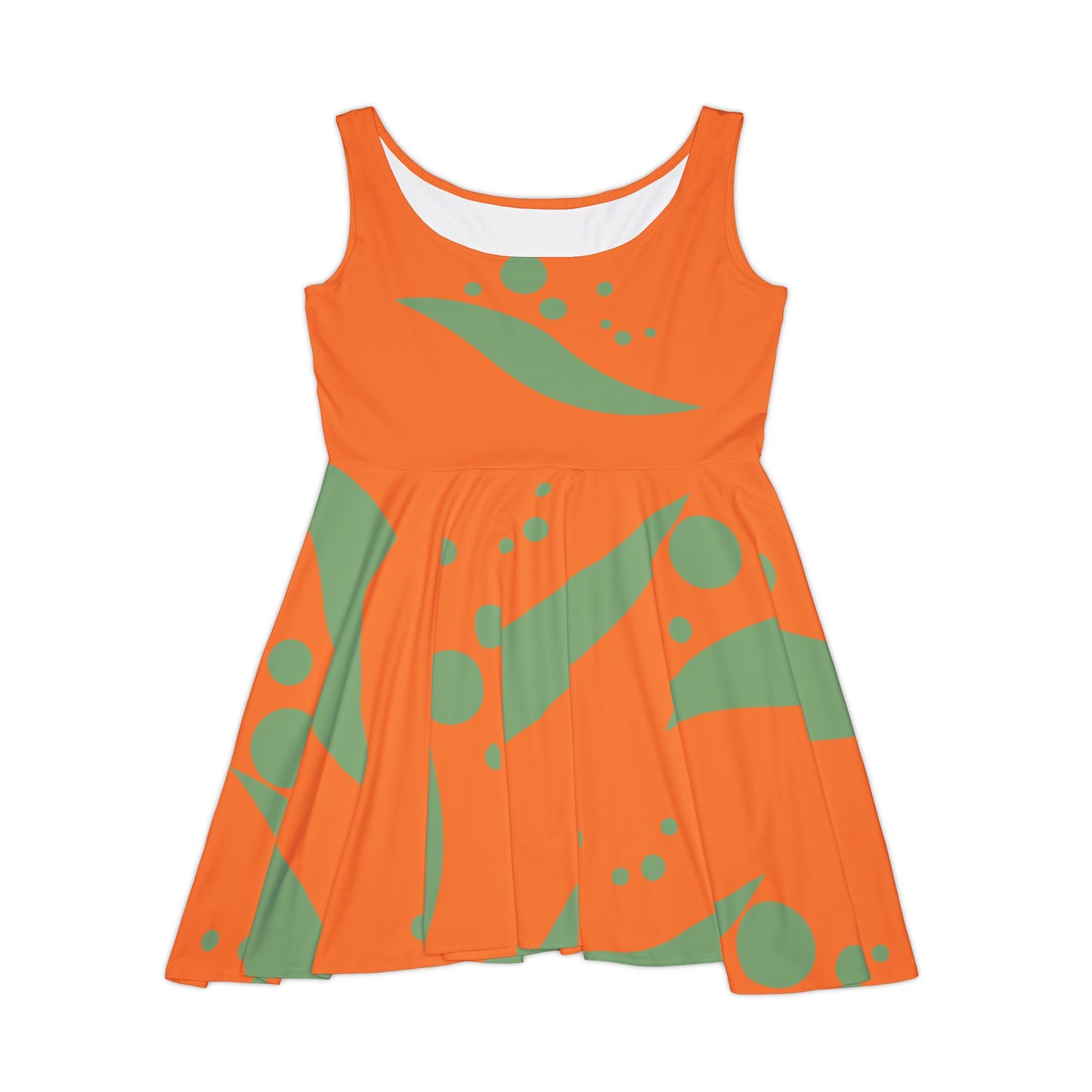 Abstract Print Skater Dress Vibrant