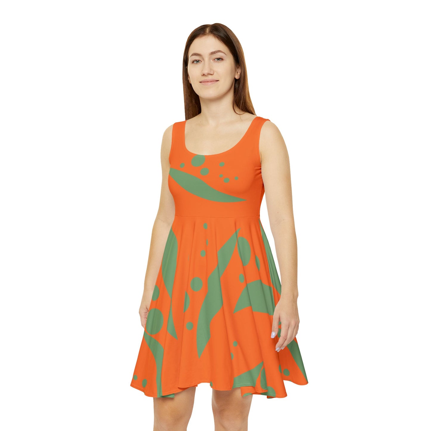 Abstract Print Skater Dress Vibrant
