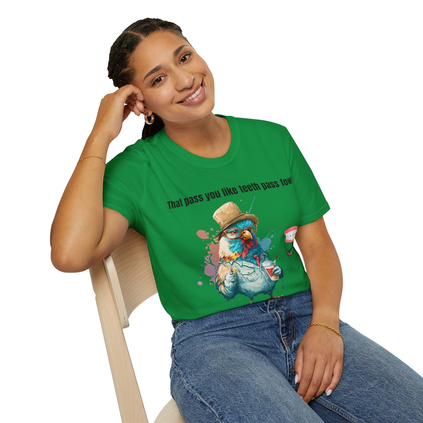 Teeth Pass Fowl Softstyle T-Shirt