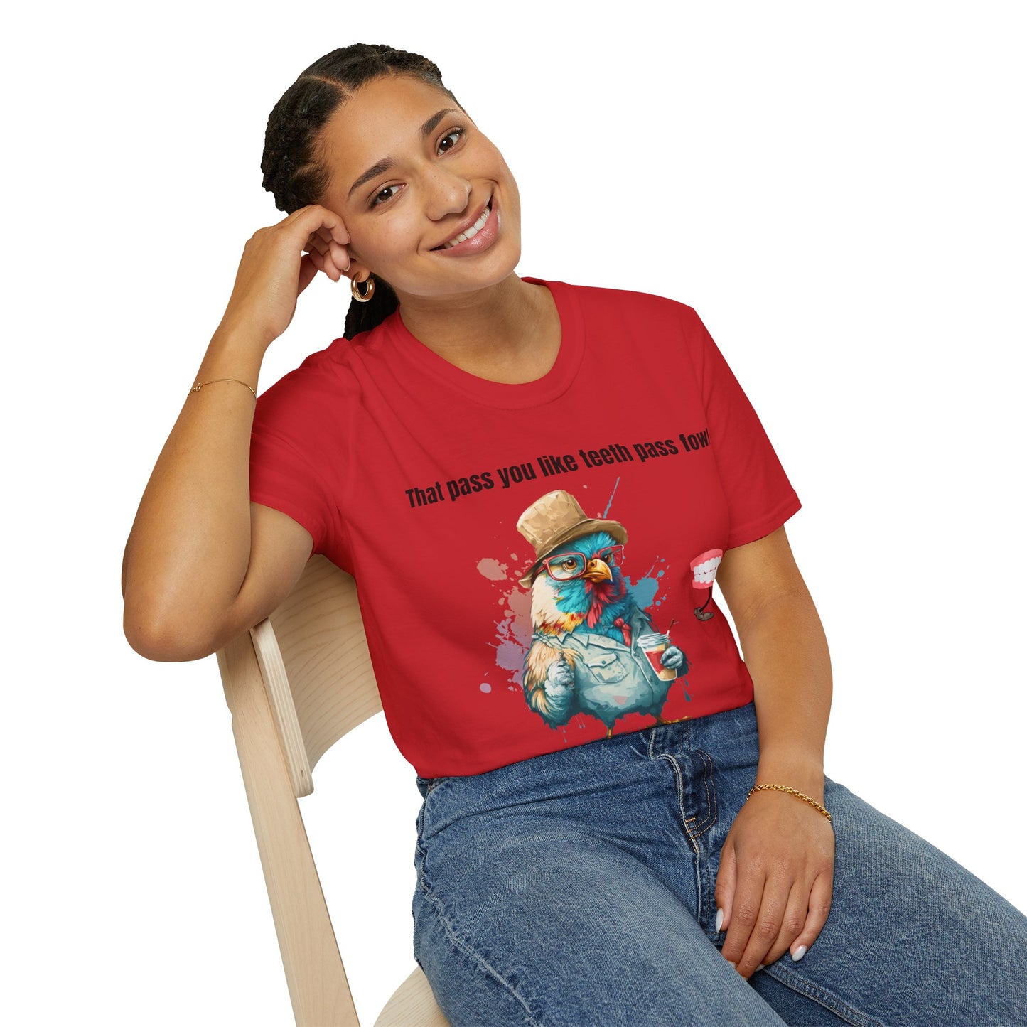 Teeth Pass Fowl Softstyle T-Shirt