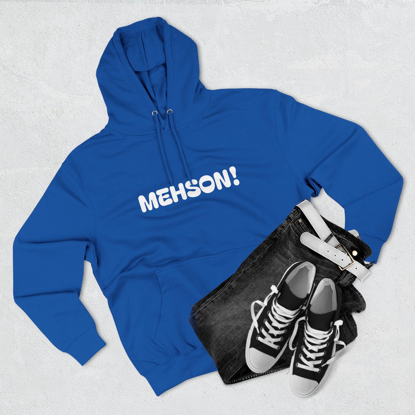 Playful Fleece Hoodie with Witty Text - Mehson!
