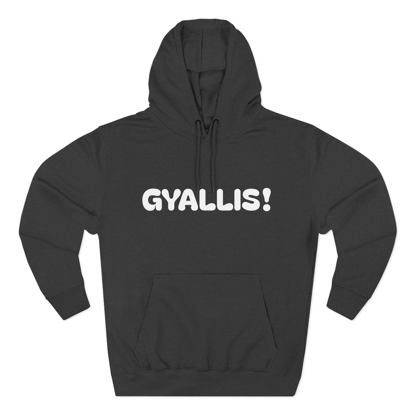Playful Fleece Hoodie with Witty Text - Gyallis!