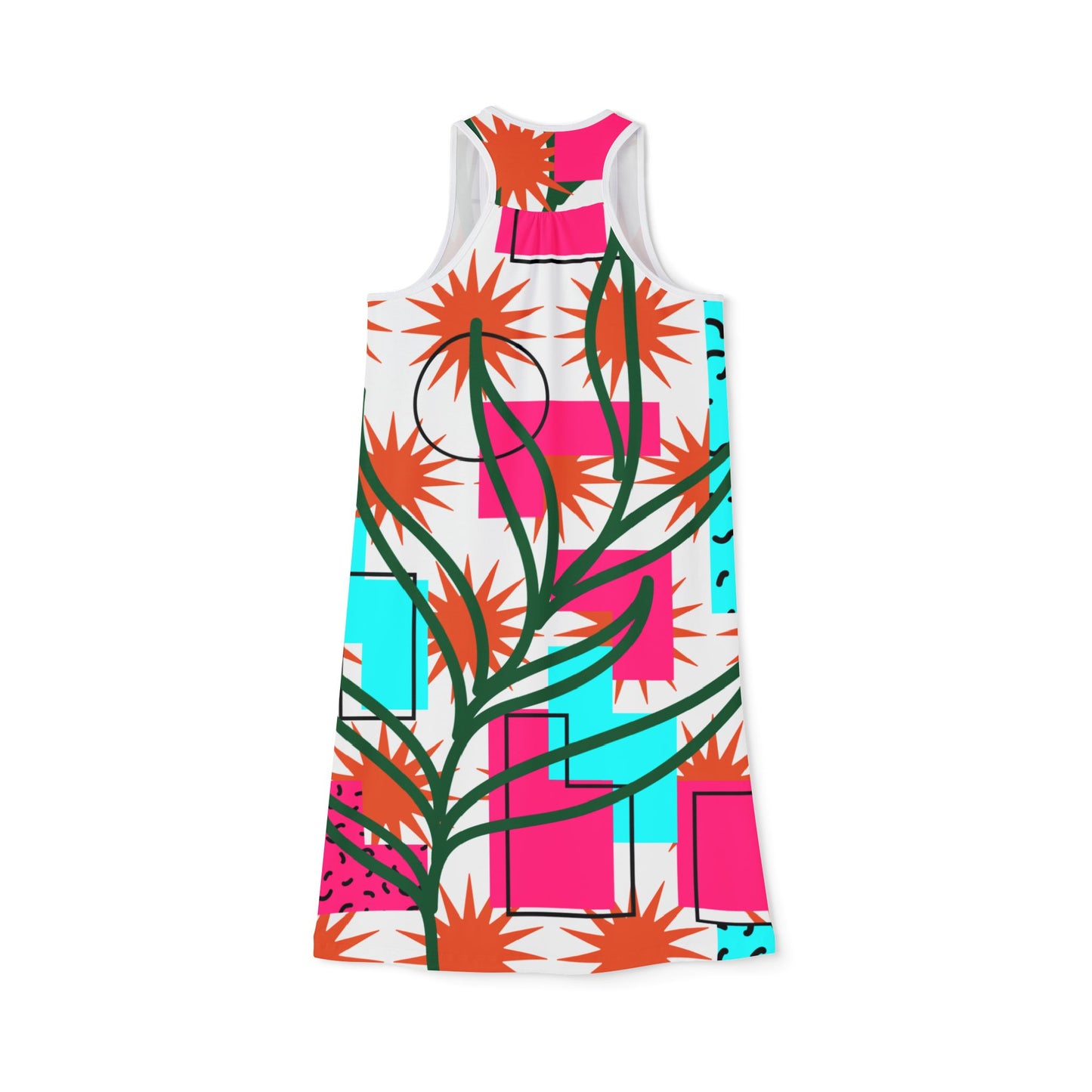 Tropical Print Racerback Dress W
