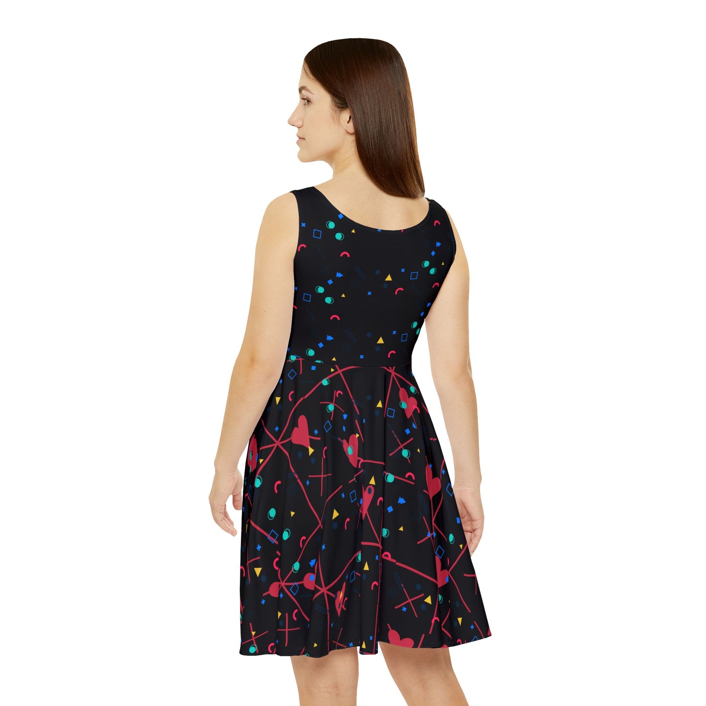 Skater Dress Colorful Love Heart