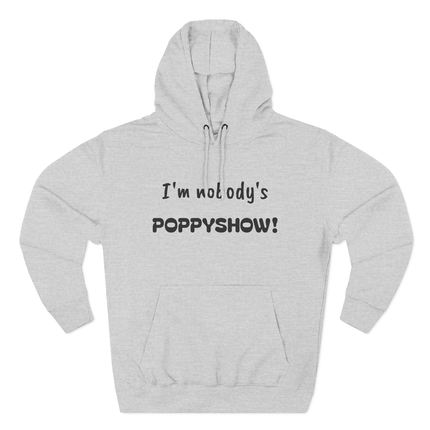 Playful Fleece Hoodie with Witty Text - Poppyshow!