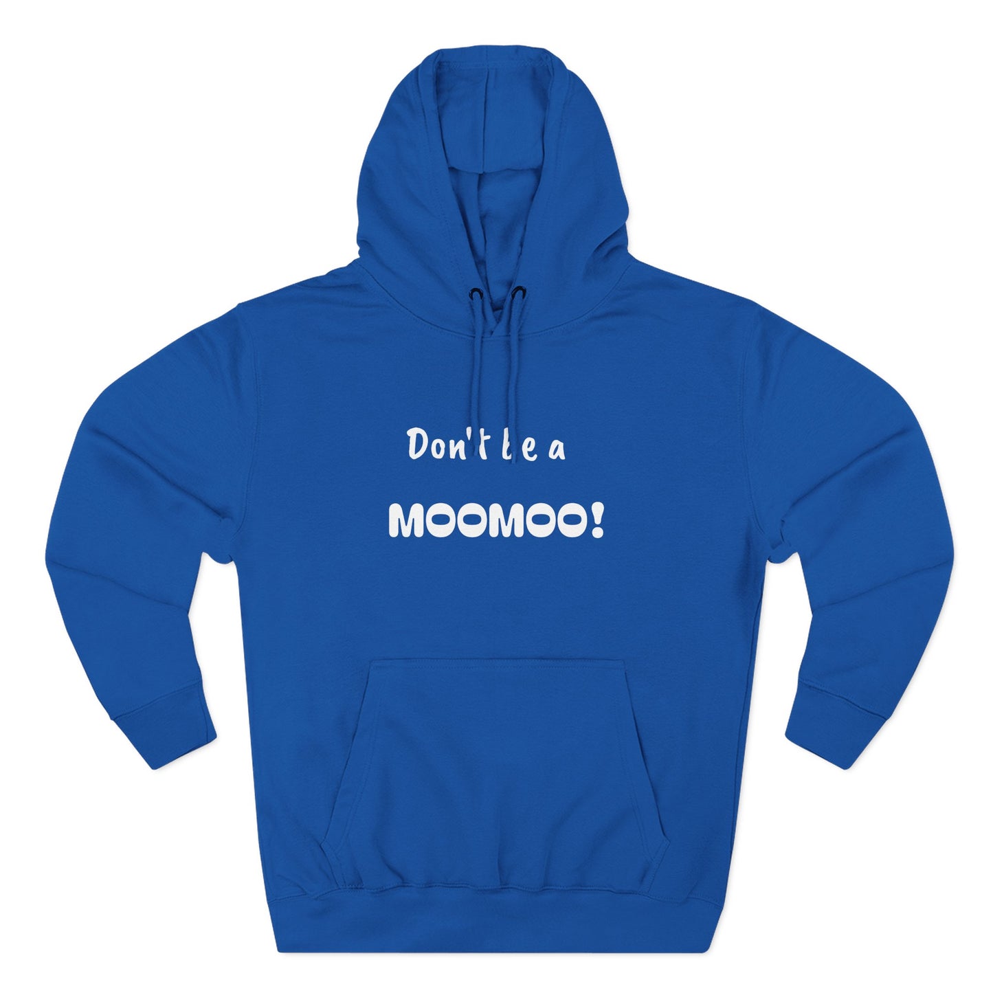 Playful Fleece Hoodie with Witty Text - Moomoo!