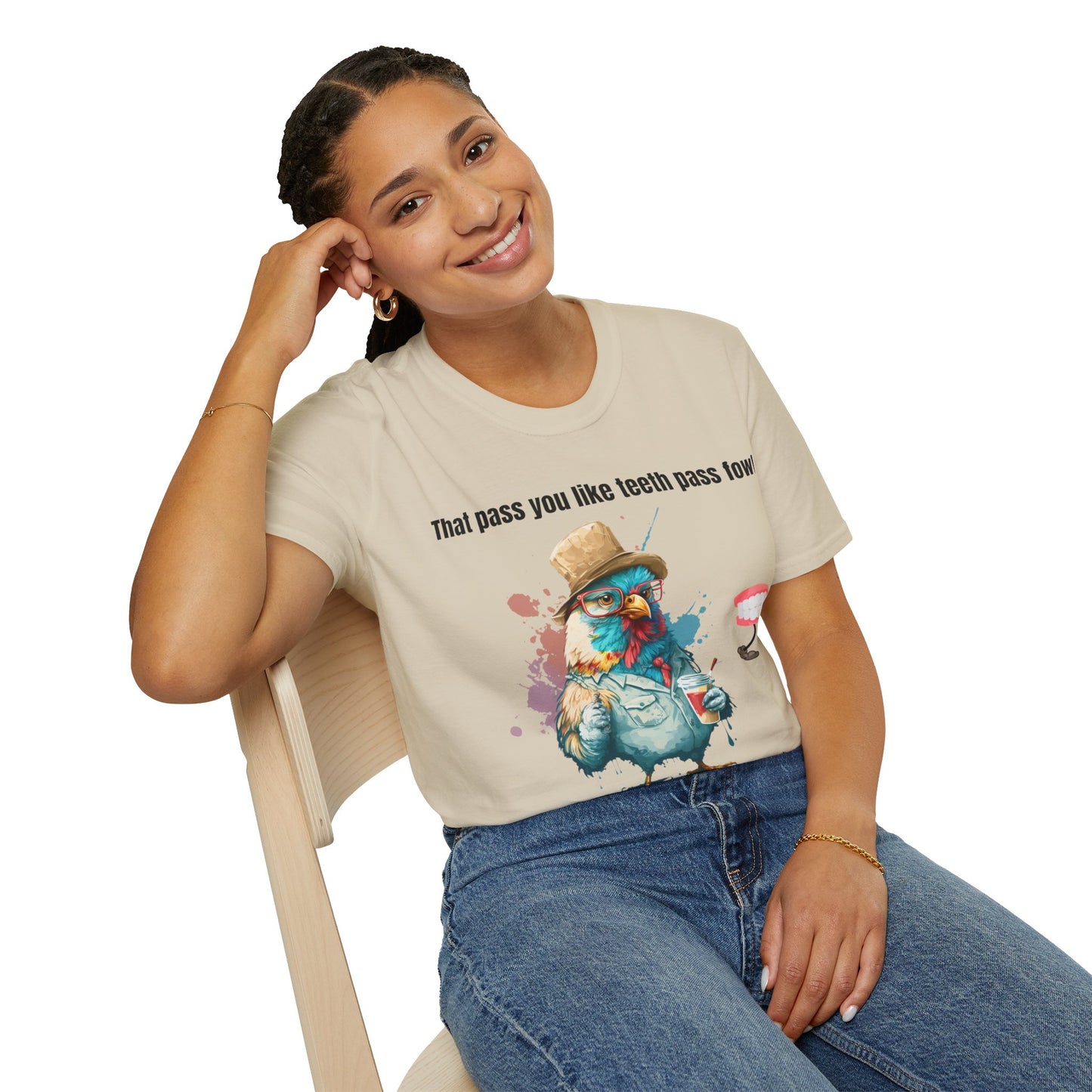 Teeth Pass Fowl Softstyle T-Shirt