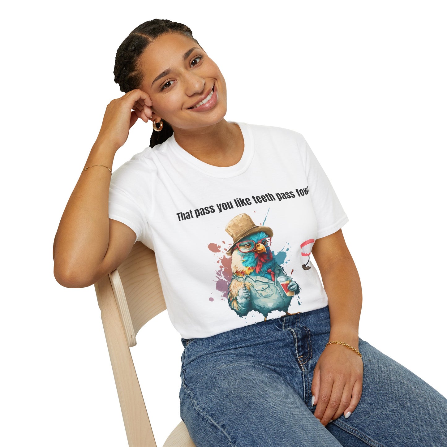 Teeth Pass Fowl Softstyle T-Shirt