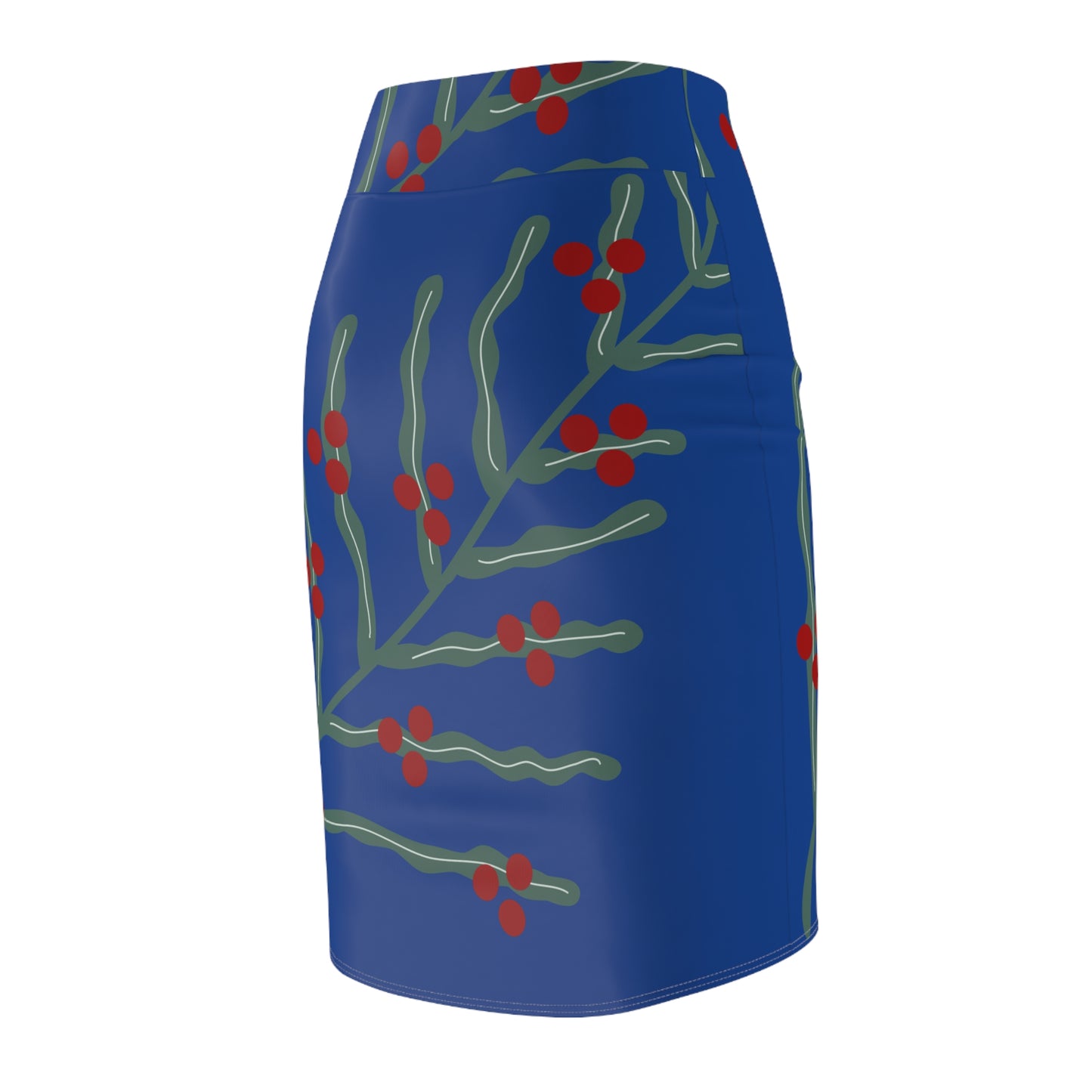 Festive Floral Women's Pencil Skirt BR