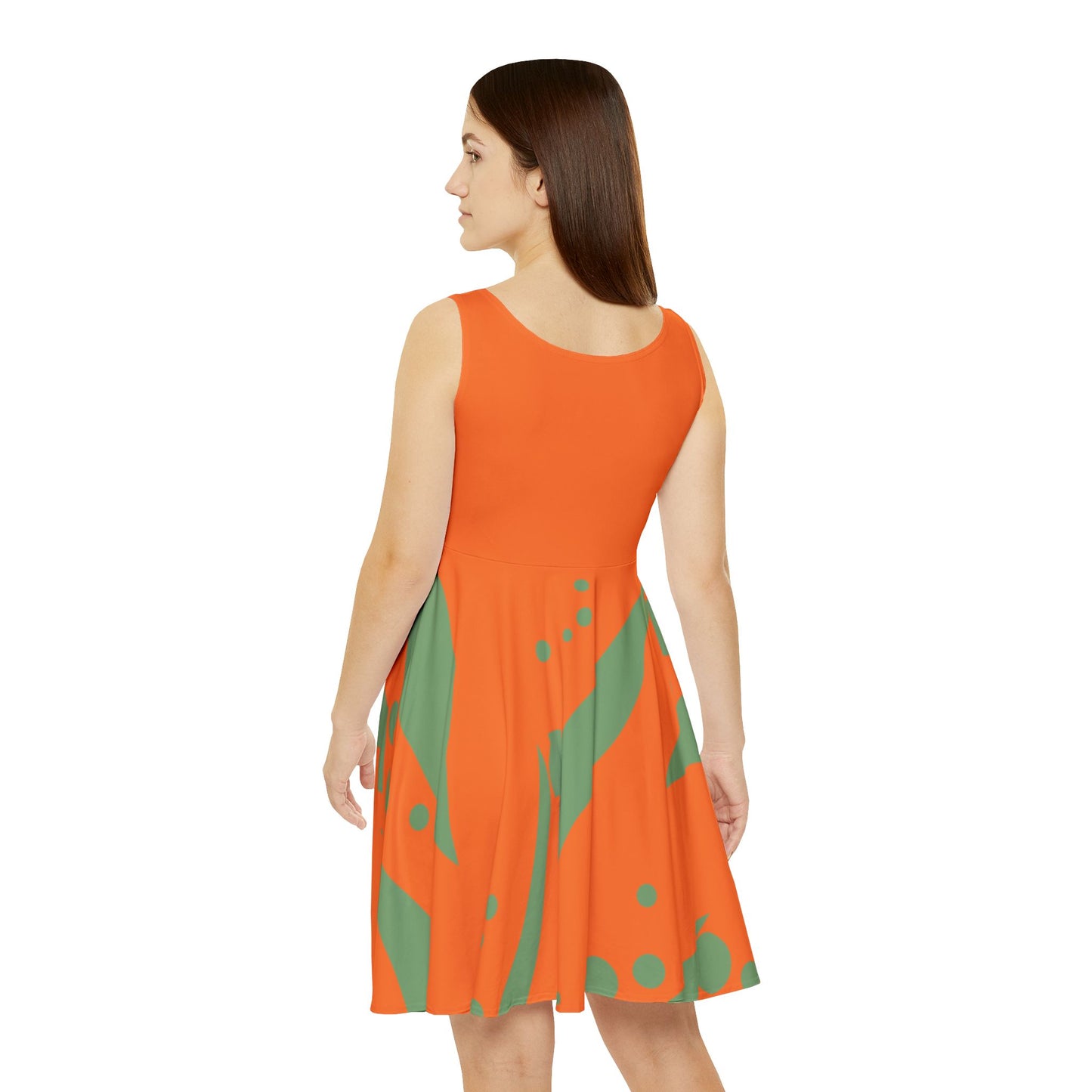 Abstract Print Skater Dress Vibrant