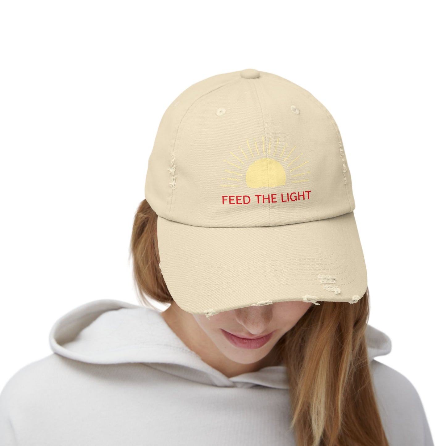Feed The Light Unisex Distressed Cap