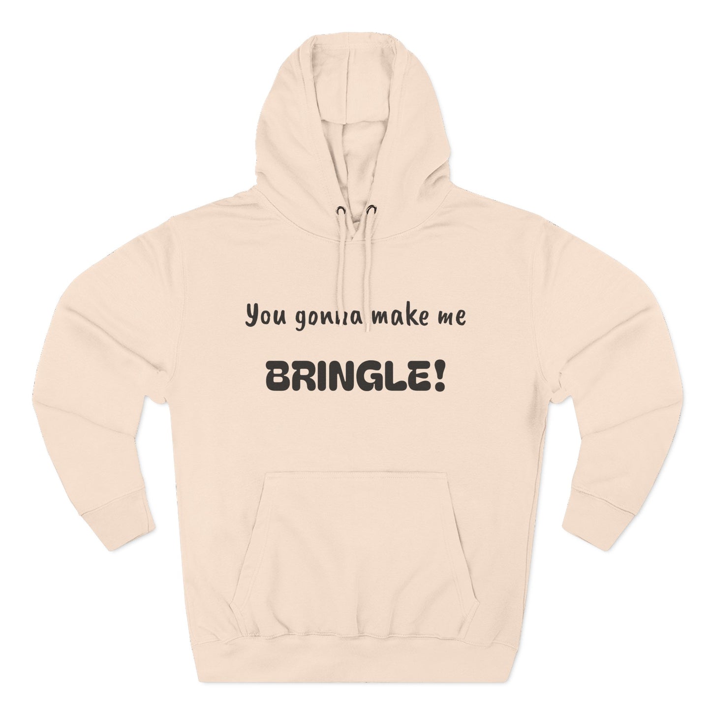 Playful Fleece Hoodie with Witty Text - Bringle