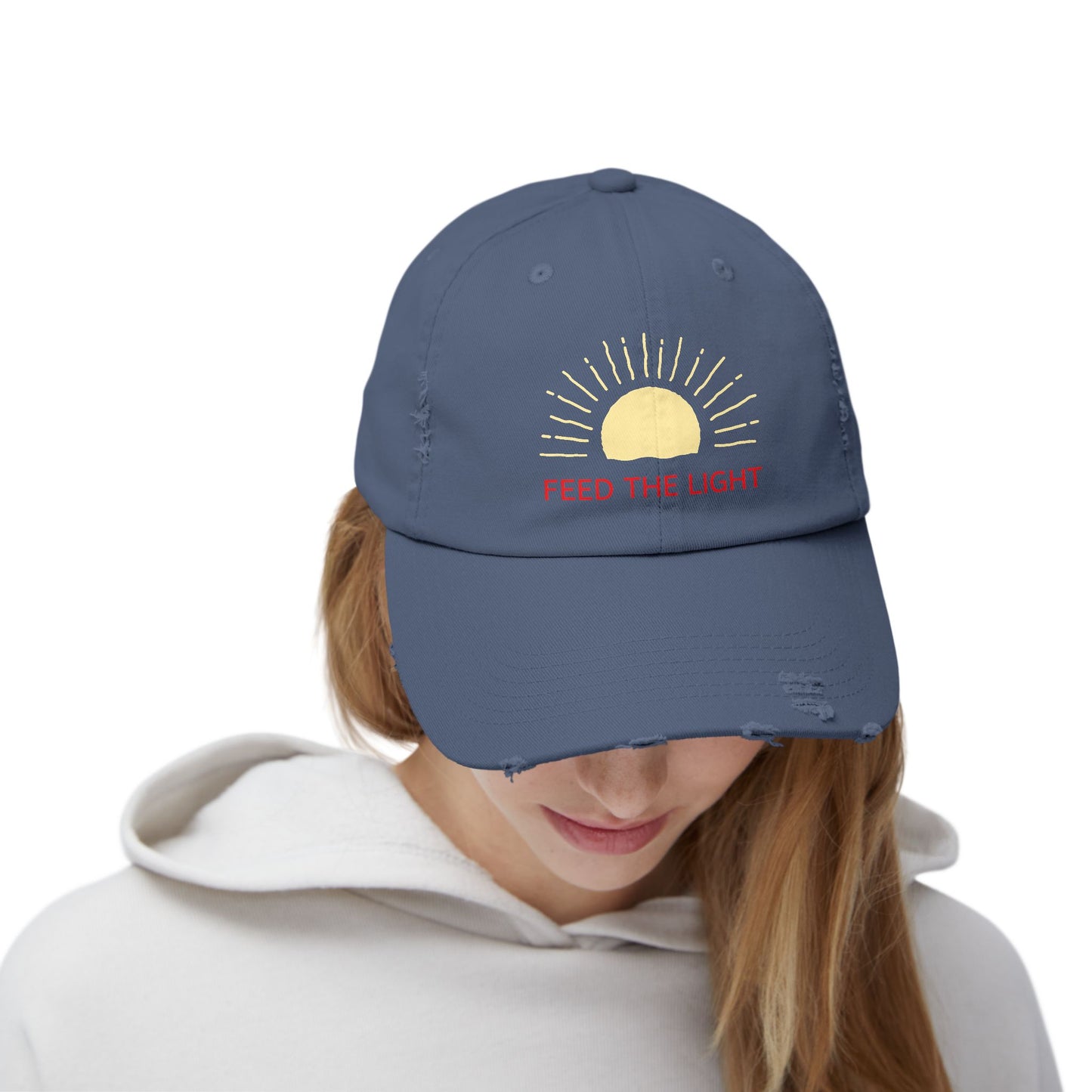 Feed The Light Unisex Distressed Cap