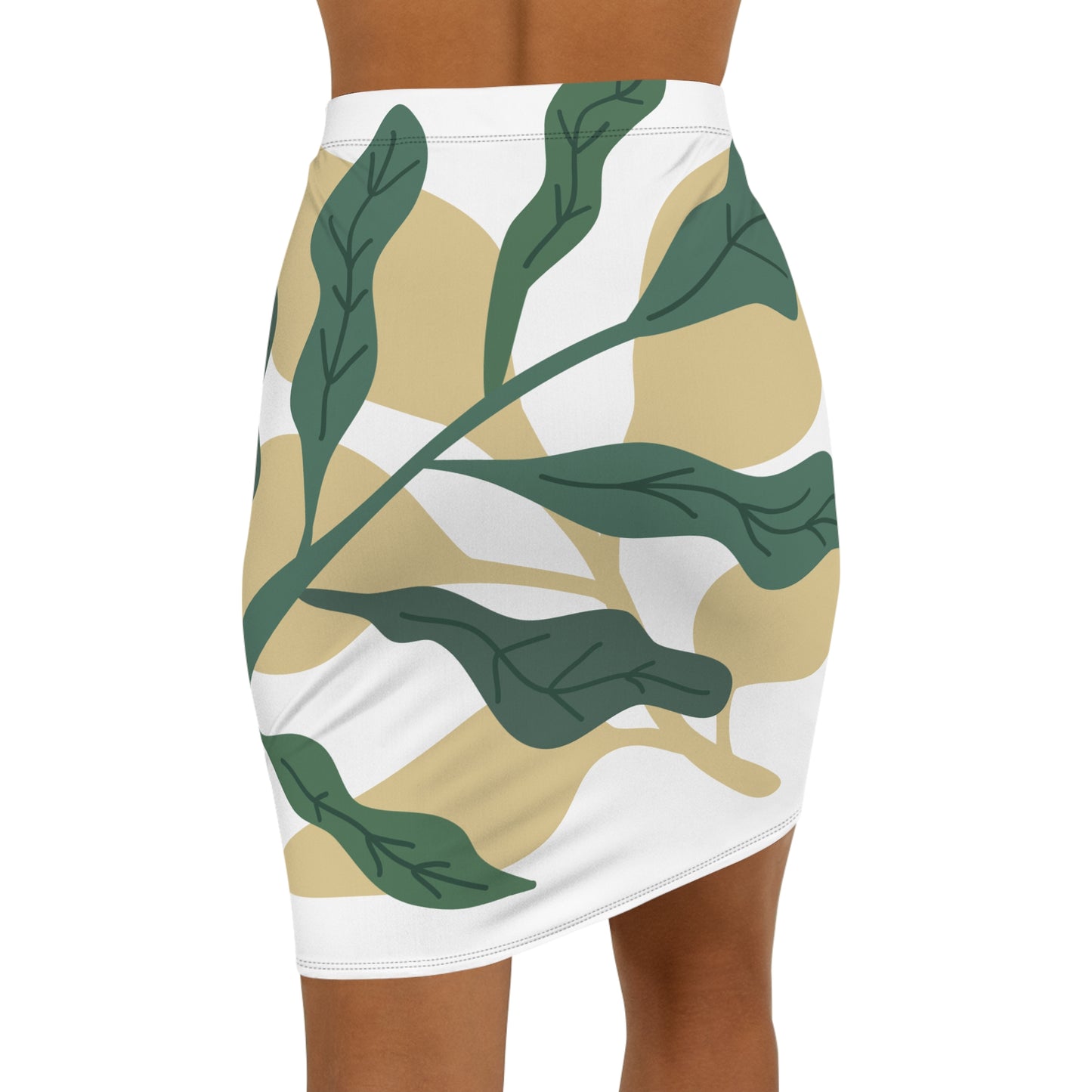 Botanical Mid-Waist Pencil Skirt W
