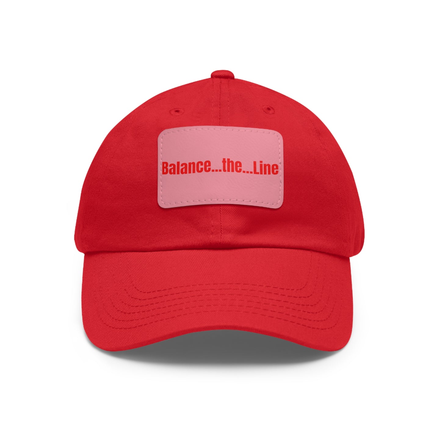 "Balance...the...Line" Statement Cap — Red Dad Hat