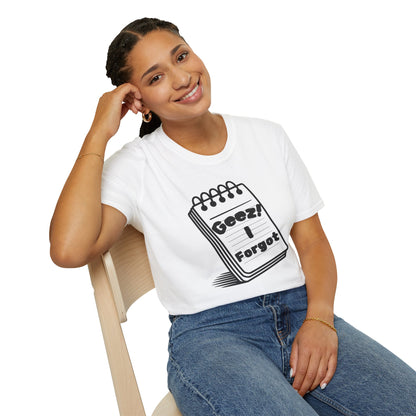 Funny Reminder Unisex Softstyle Tee for Forgetful Friends, Everyday Humor Shirt