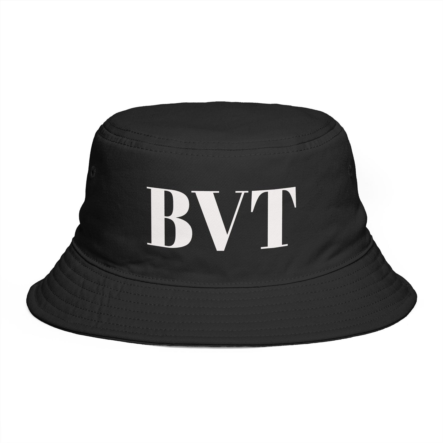 BVT Monogram Bucket Hat — Classic White BVT Logo