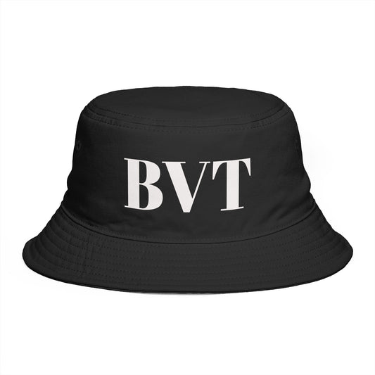 BVT Monogram Bucket Hat — Classic White BVT Logo
