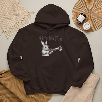 Ain't No Fun Rabbit Hoodie – Funny Vintage Animal Graphic Hoodie