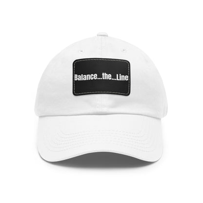 "Balance...the...Line" Statement Cap — White Dad Hat