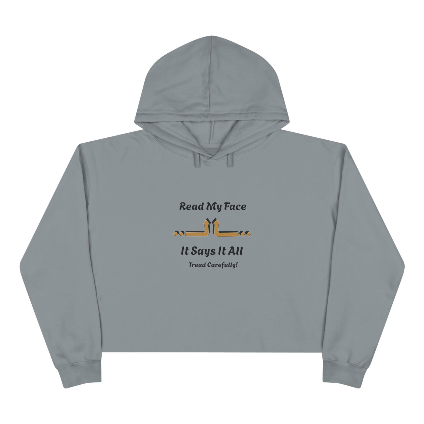 Read My Face Crop Hoodie | Minimal Graphic