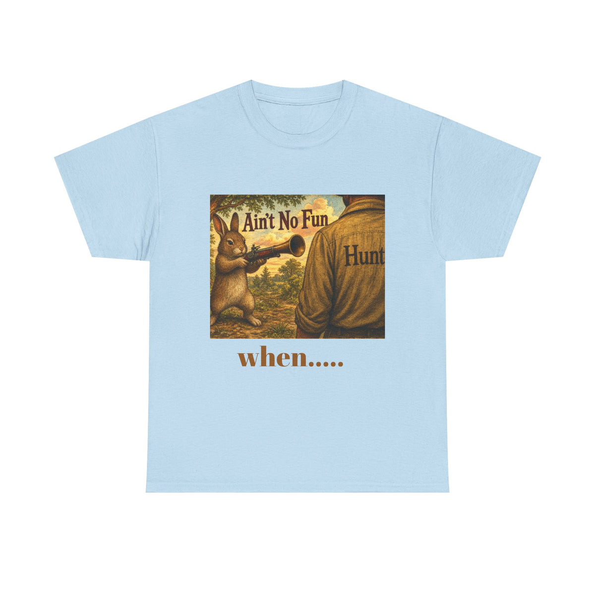 Vintage Bunny Graphic Wisdom Tee — "Ain't No Fun When..."