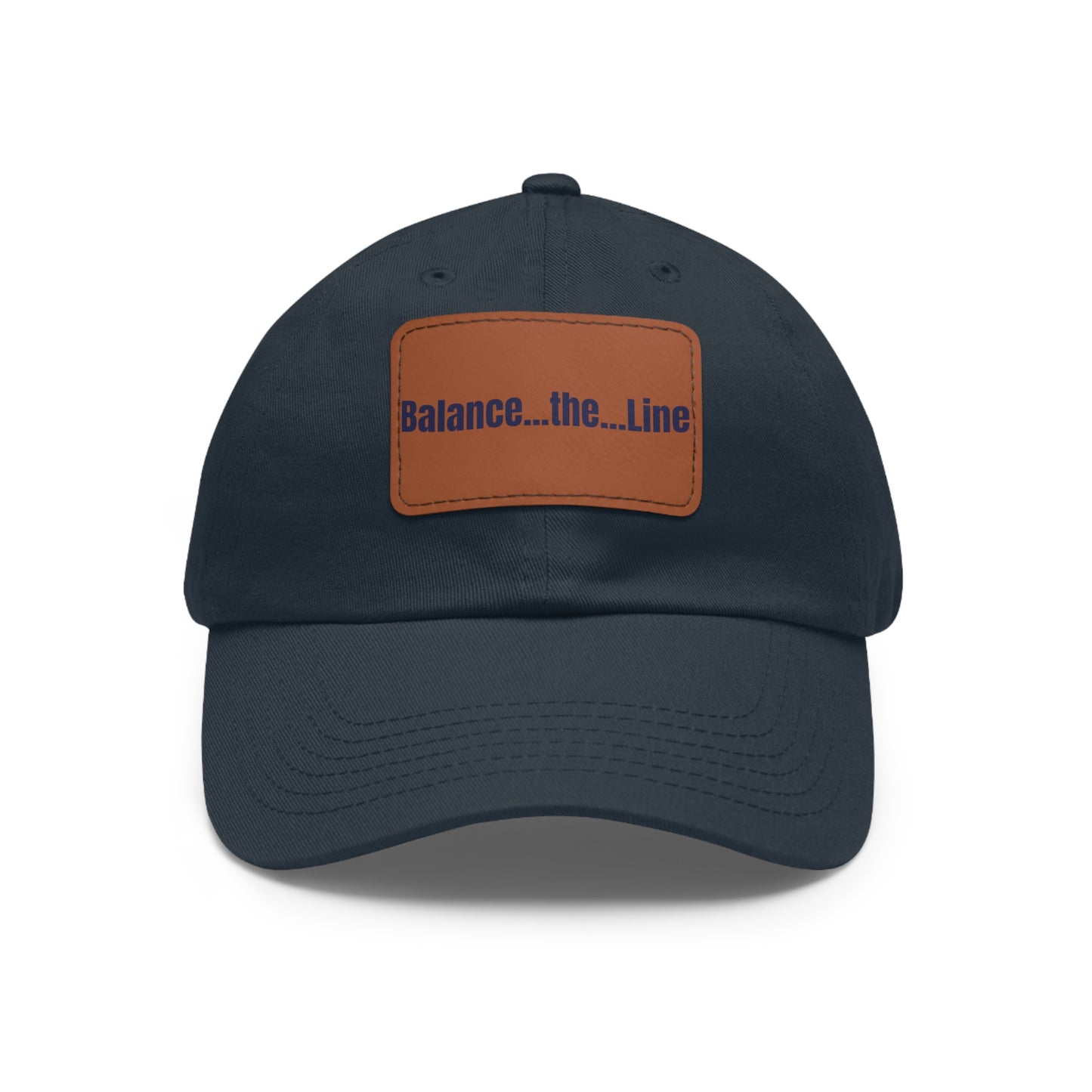 "Balance...the...Line" Statement Cap — Navy Dad Hat