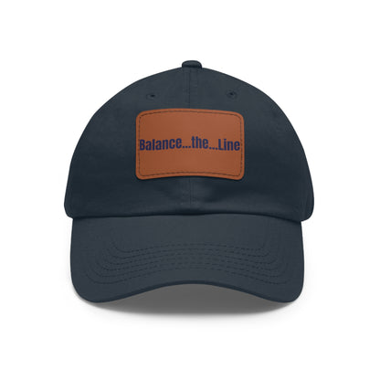 "Balance...the...Line" Statement Cap — Navy Dad Hat