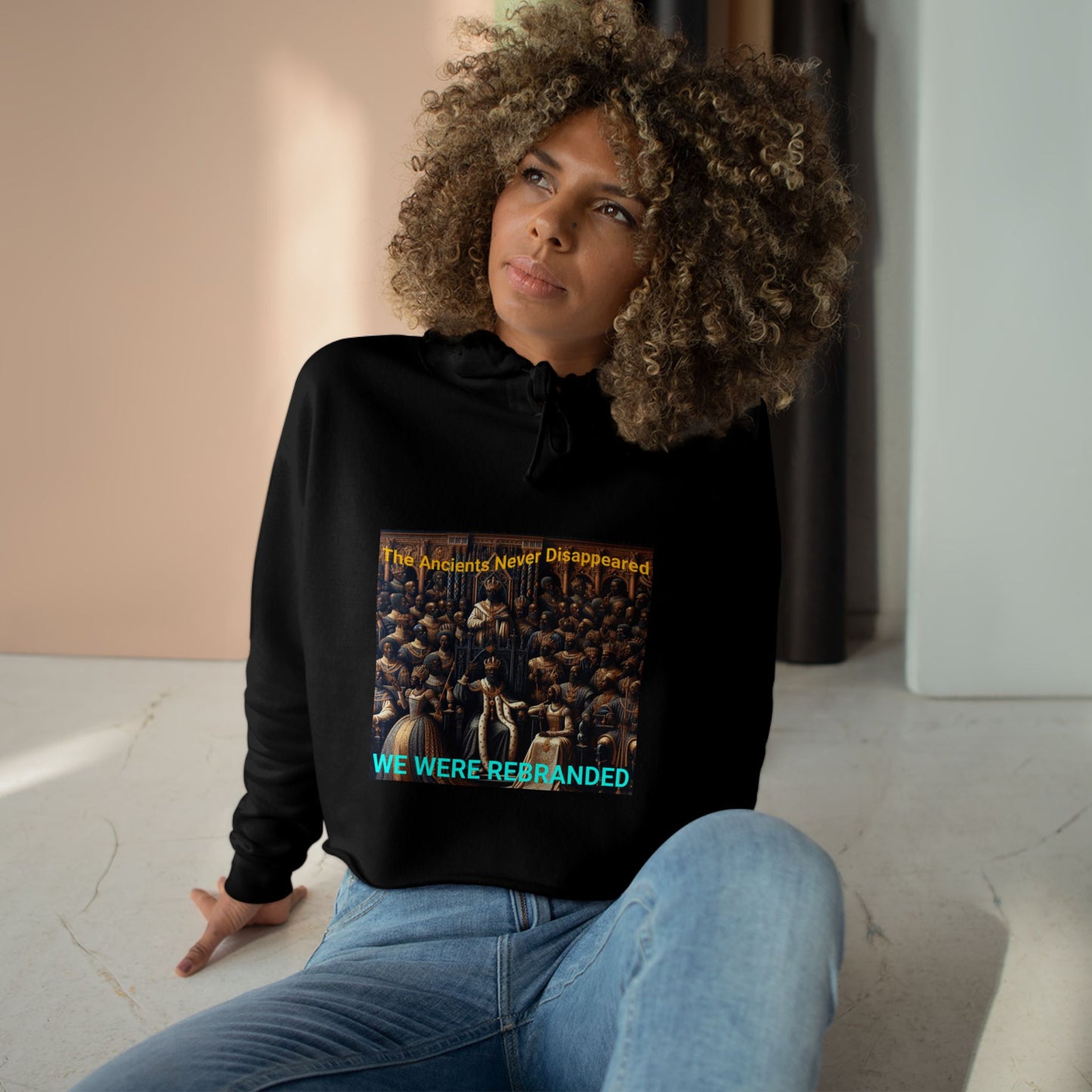 We Were Rebranded Crop Hoodie | Royalty Graphic