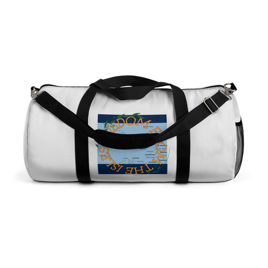 Travel Duffel Bag — 'The World Is Yours' Map Graphic