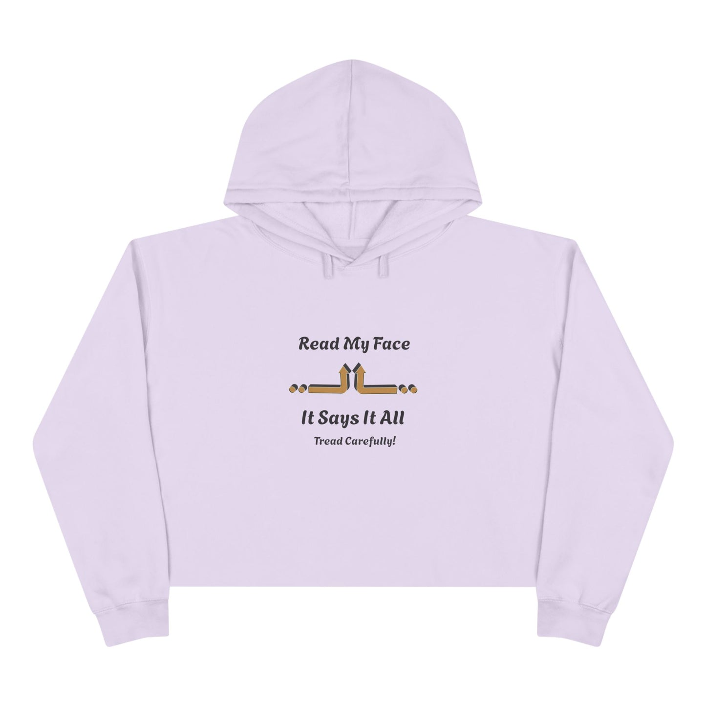 Read My Face Crop Hoodie | Minimal Graphic