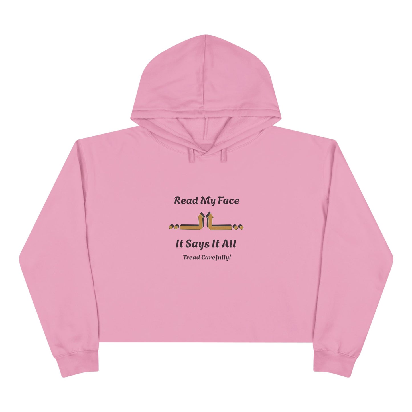 Read My Face Crop Hoodie | Minimal Graphic