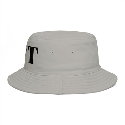BVT Monogram Bucket Hat — Brown Casual Streetwear Sun Hat