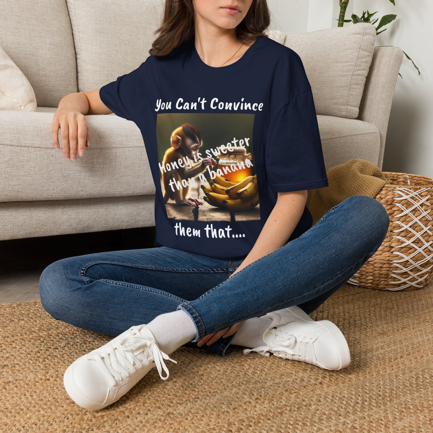 Honey and Banana Graphic T-Shirt — "You Can't Convince"
