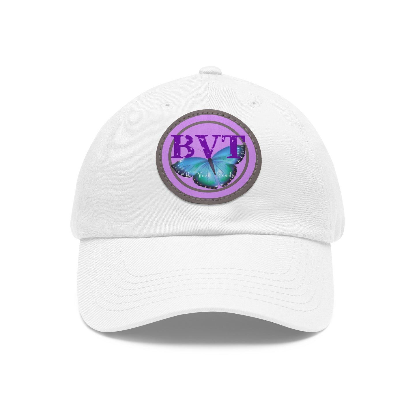Butterfly Patch Dad Hat — BVT Logo White Cap