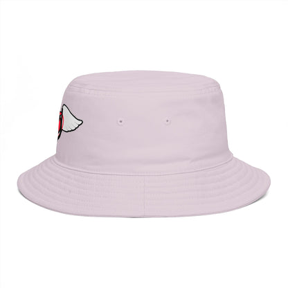Embrace You Logo Bucket Hat — Cute Retro Winged Heart Sun Hat