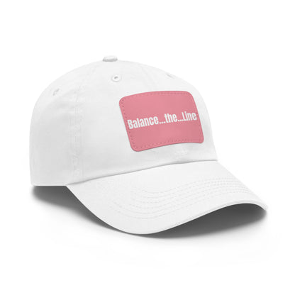 "Balance...the...Line" Statement Cap — White Dad Hat