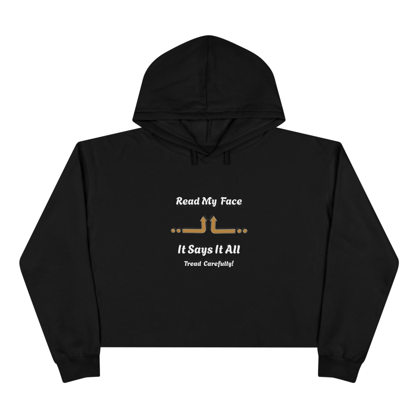 Read My Face Crop Hoodie | Minimal Graphic
